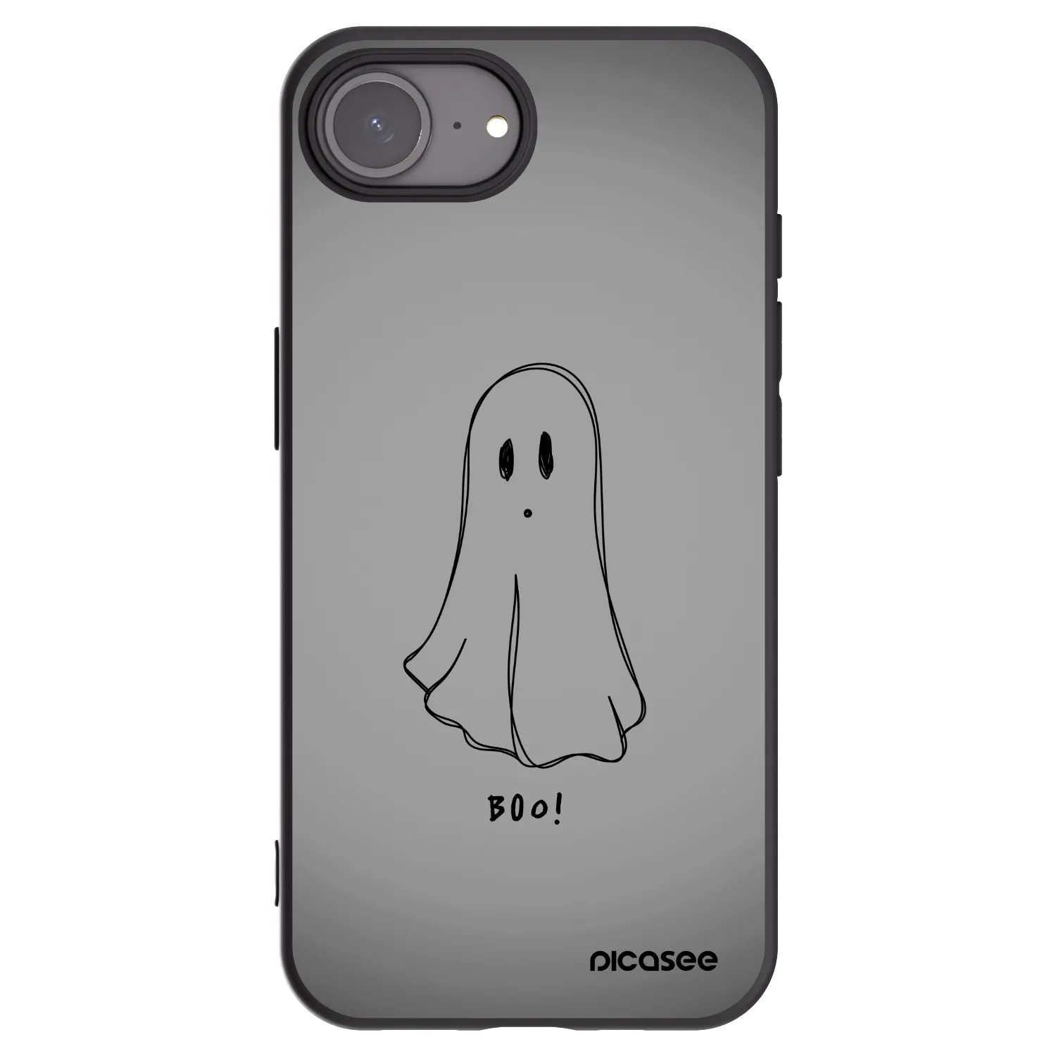 Picasee silikonowe czarne etui na Apple iPhone 17e - Ghost