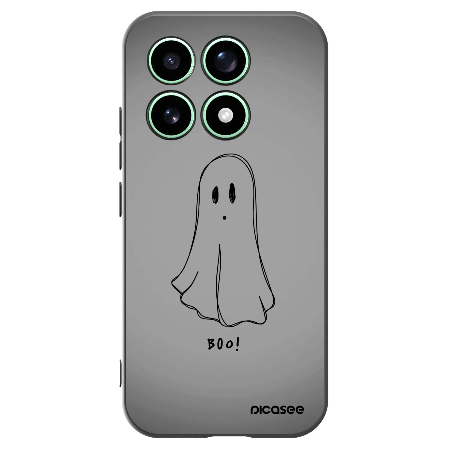 Picasee silikonowe czarne etui na Xiaomi 17 - Ghost
