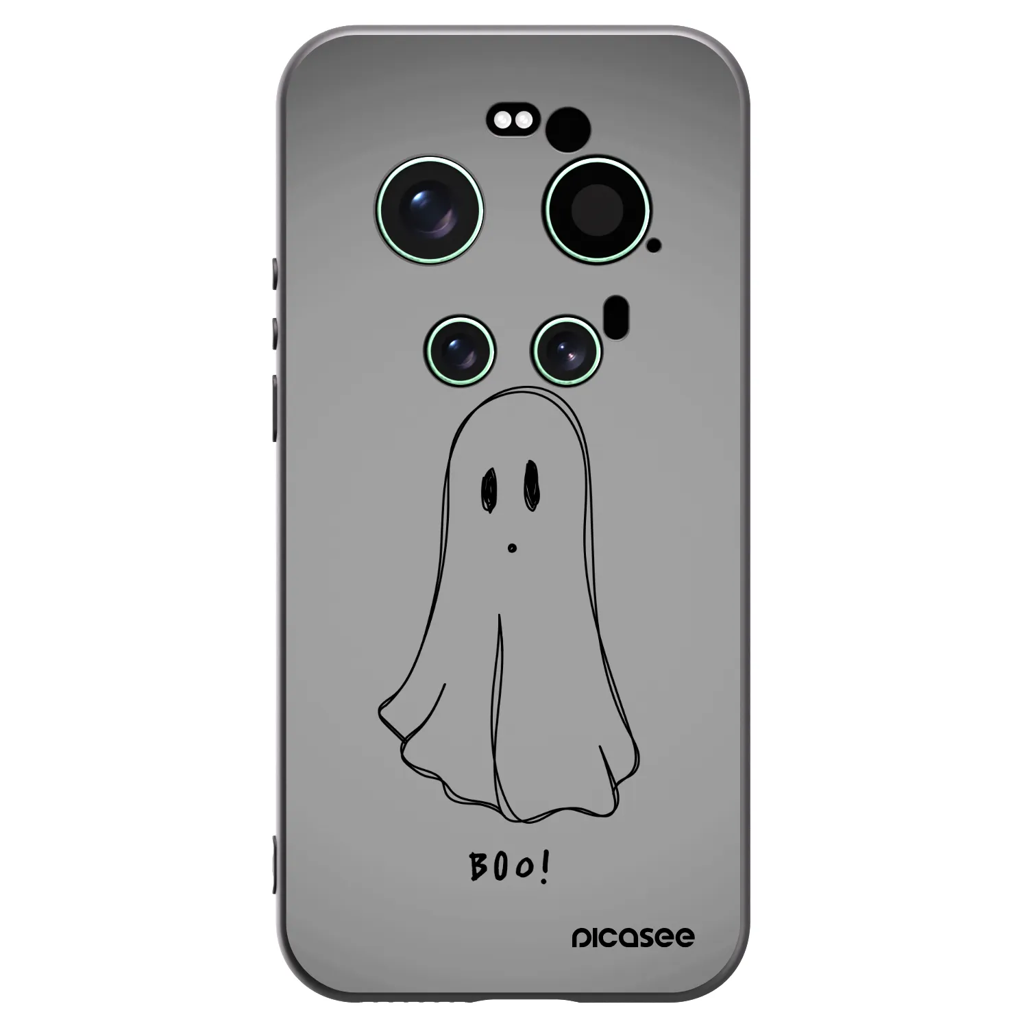 Picasee silikonowe czarne etui na Xiaomi 17 Ultra - Ghost