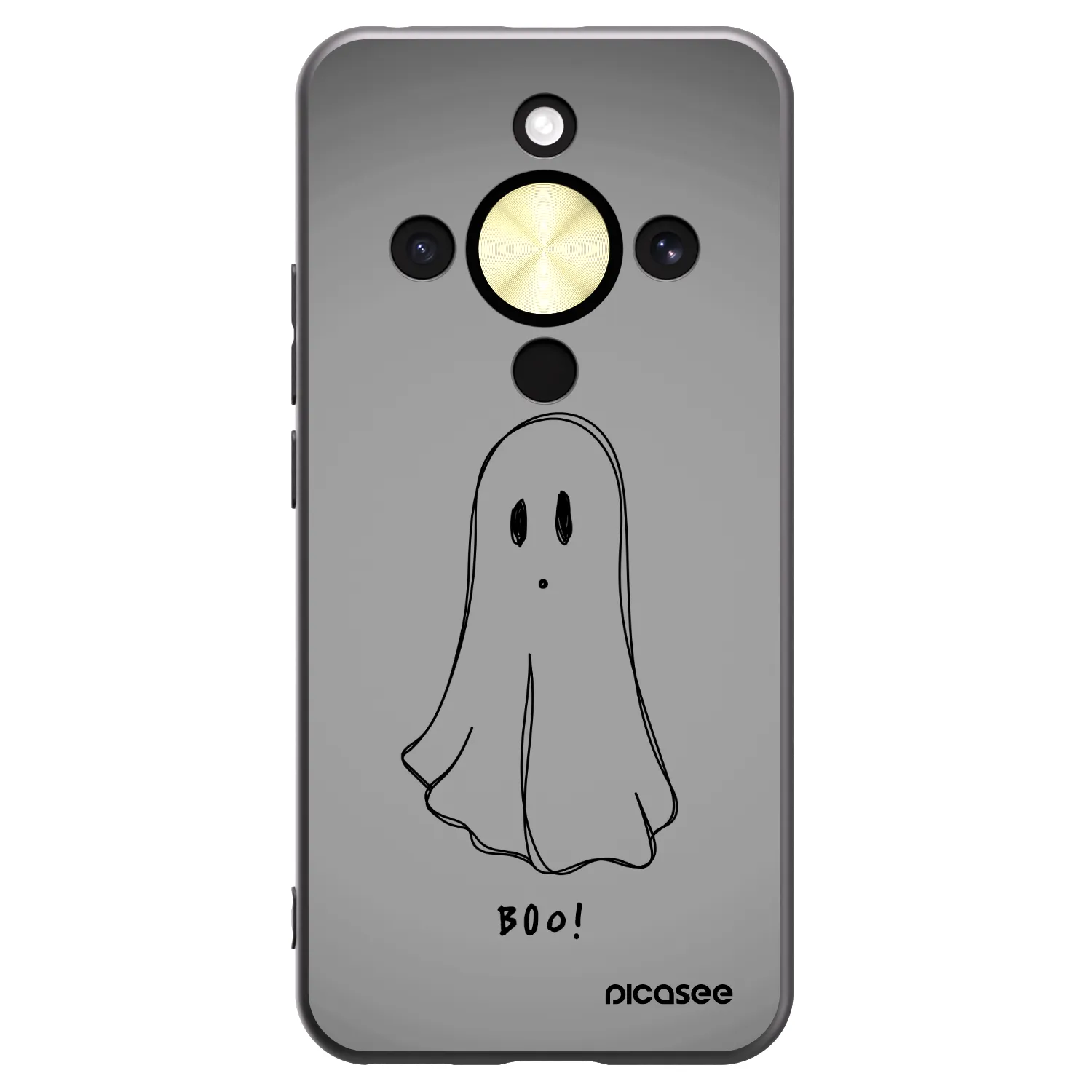 Picasee silikonowe czarne etui na Honor Magic8 Lite 5G - Ghost