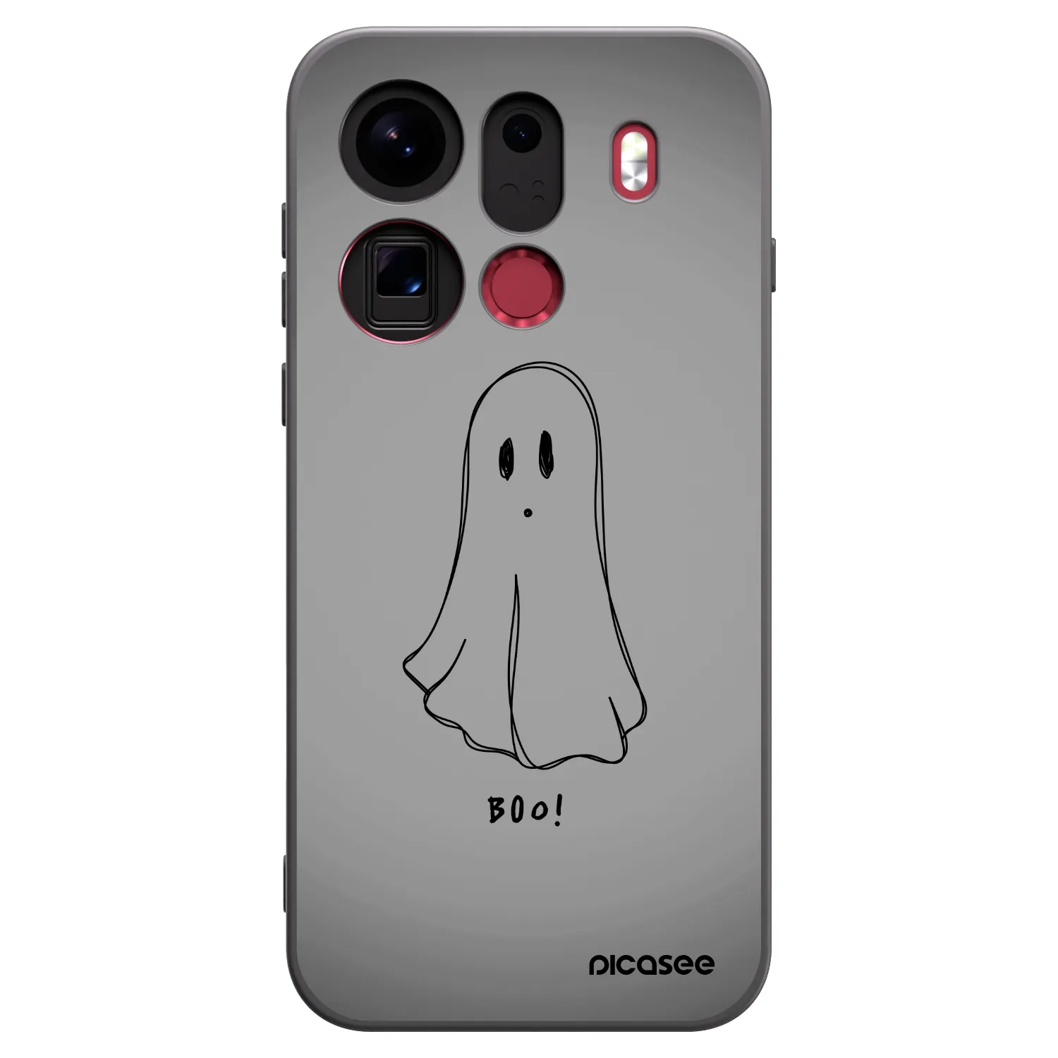 Picasee silikonowe czarne etui na OPPO Find X9 Pro - Ghost