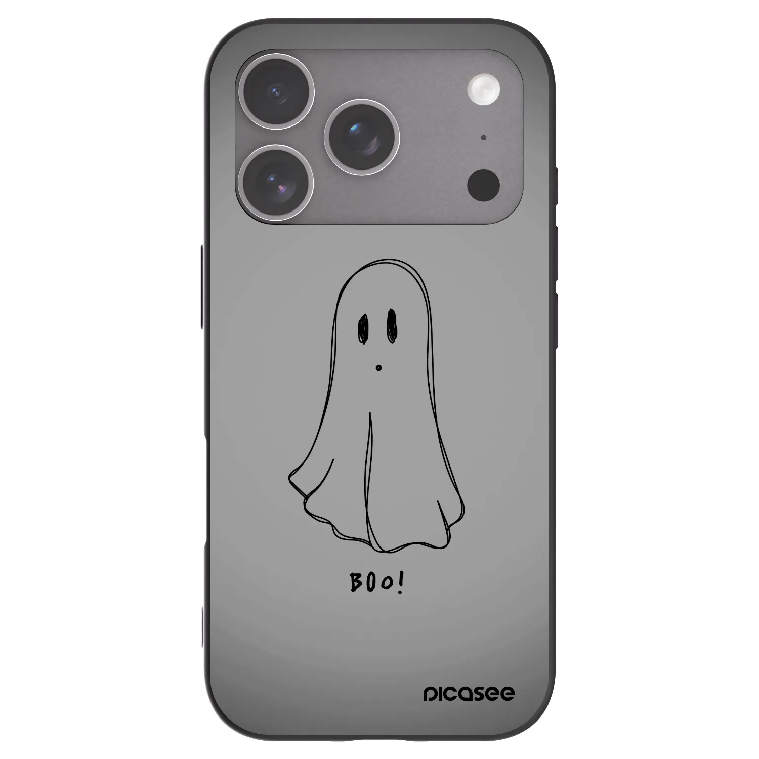Picasee silikonowe czarne etui na Apple iPhone 18 Pro - Ghost