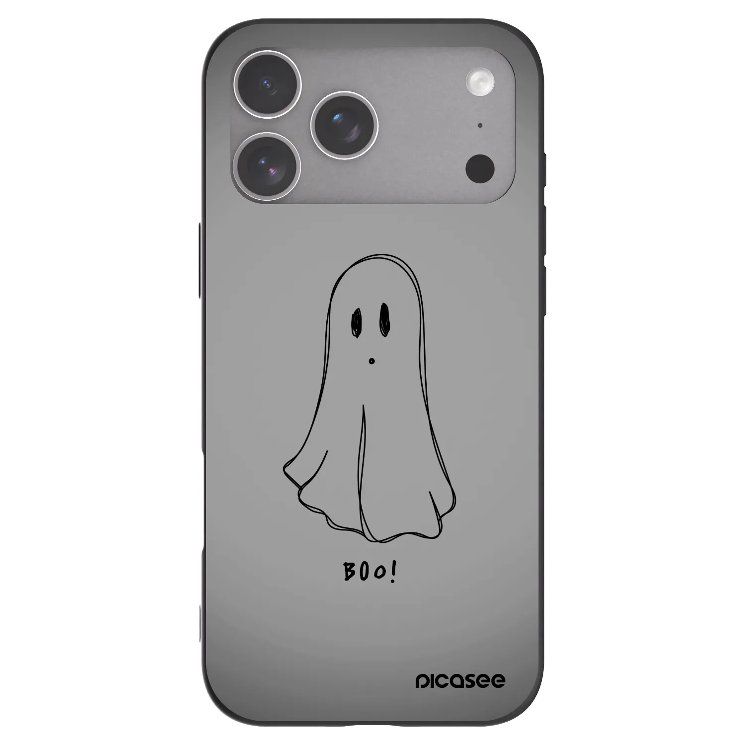 Picasee silikonowe czarne etui na Apple iPhone 18 Pro Max - Ghost