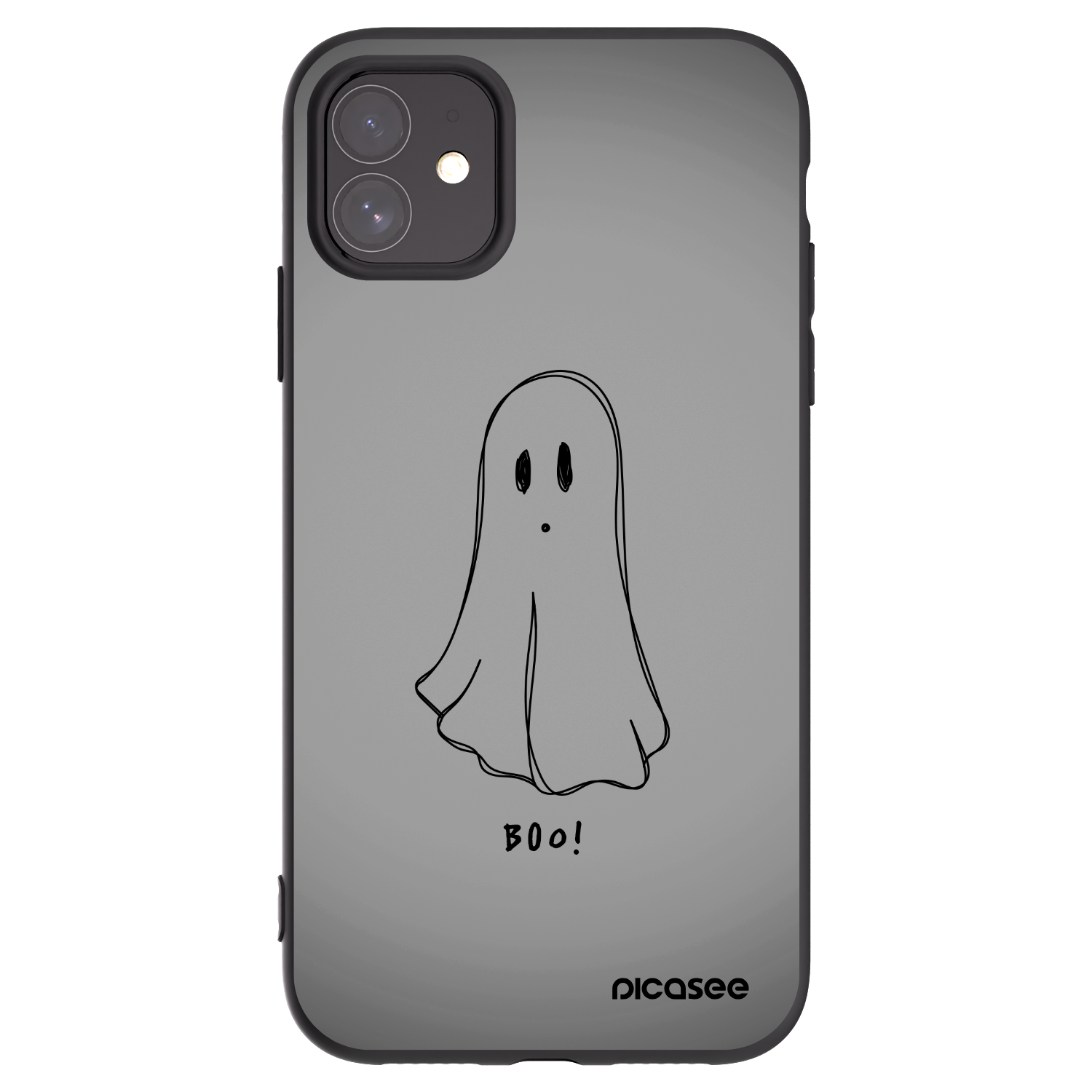 Picasee silikonowe czarne etui na Apple iPhone 11 - Ghost