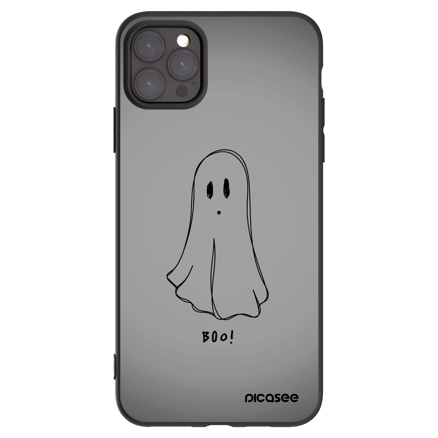Picasee silikonowe czarne etui na Apple iPhone 11 Pro Max - Ghost