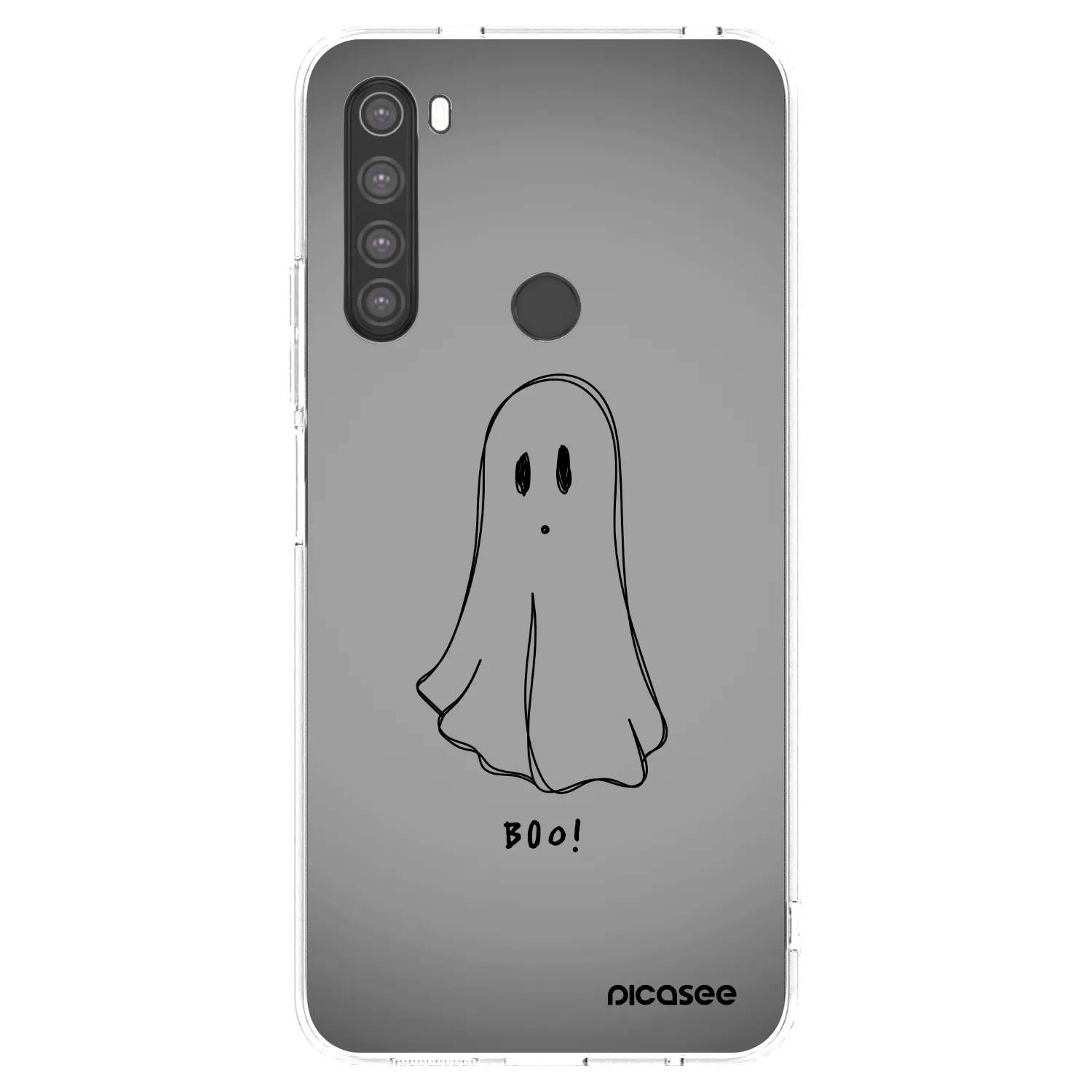 Picasee silikonowe przeźroczyste etui na Xiaomi Redmi Note 8 - Ghost