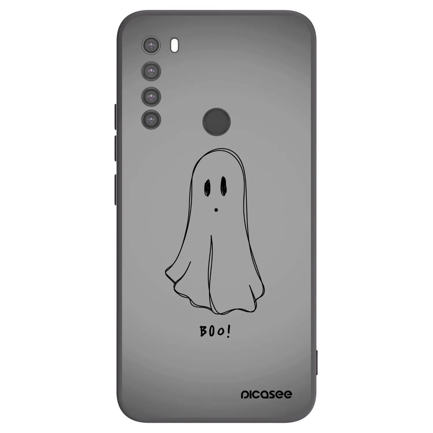 Picasee silikonowe czarne etui na Xiaomi Redmi Note 8 - Ghost