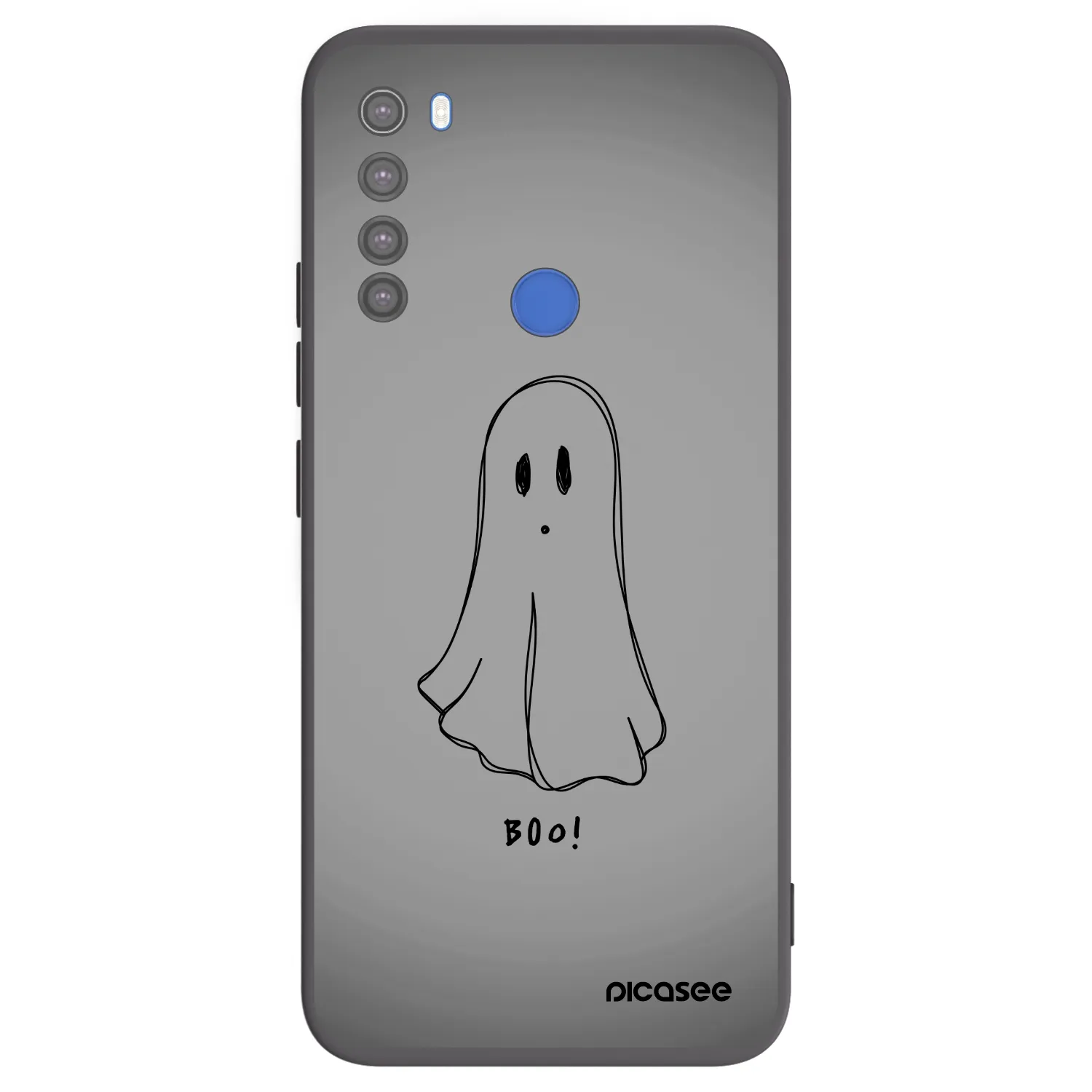 Picasee silikonowe czarne etui na Xiaomi Redmi Note 8T - Ghost