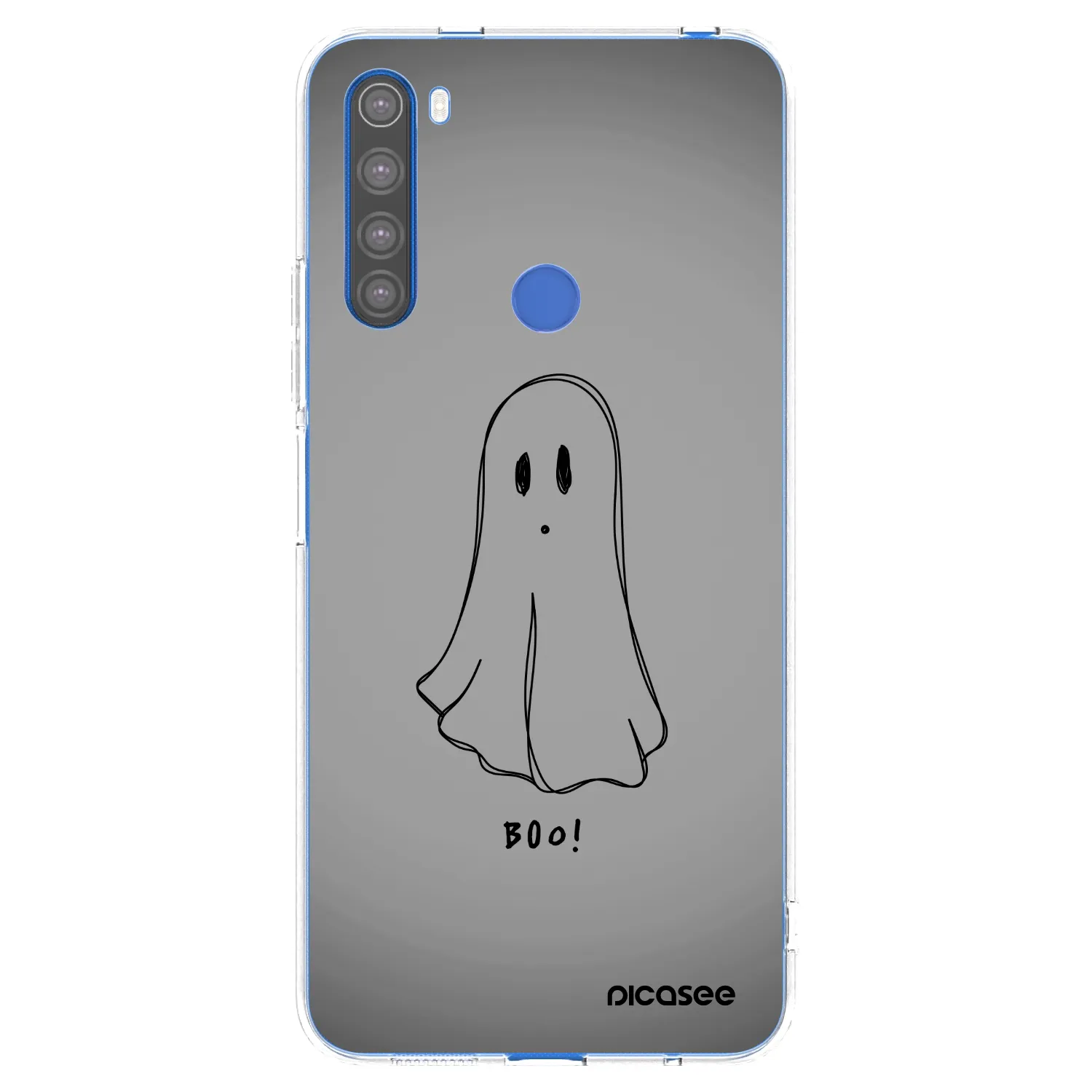 Picasee silikonowe przeźroczyste etui na Xiaomi Redmi Note 8T - Ghost