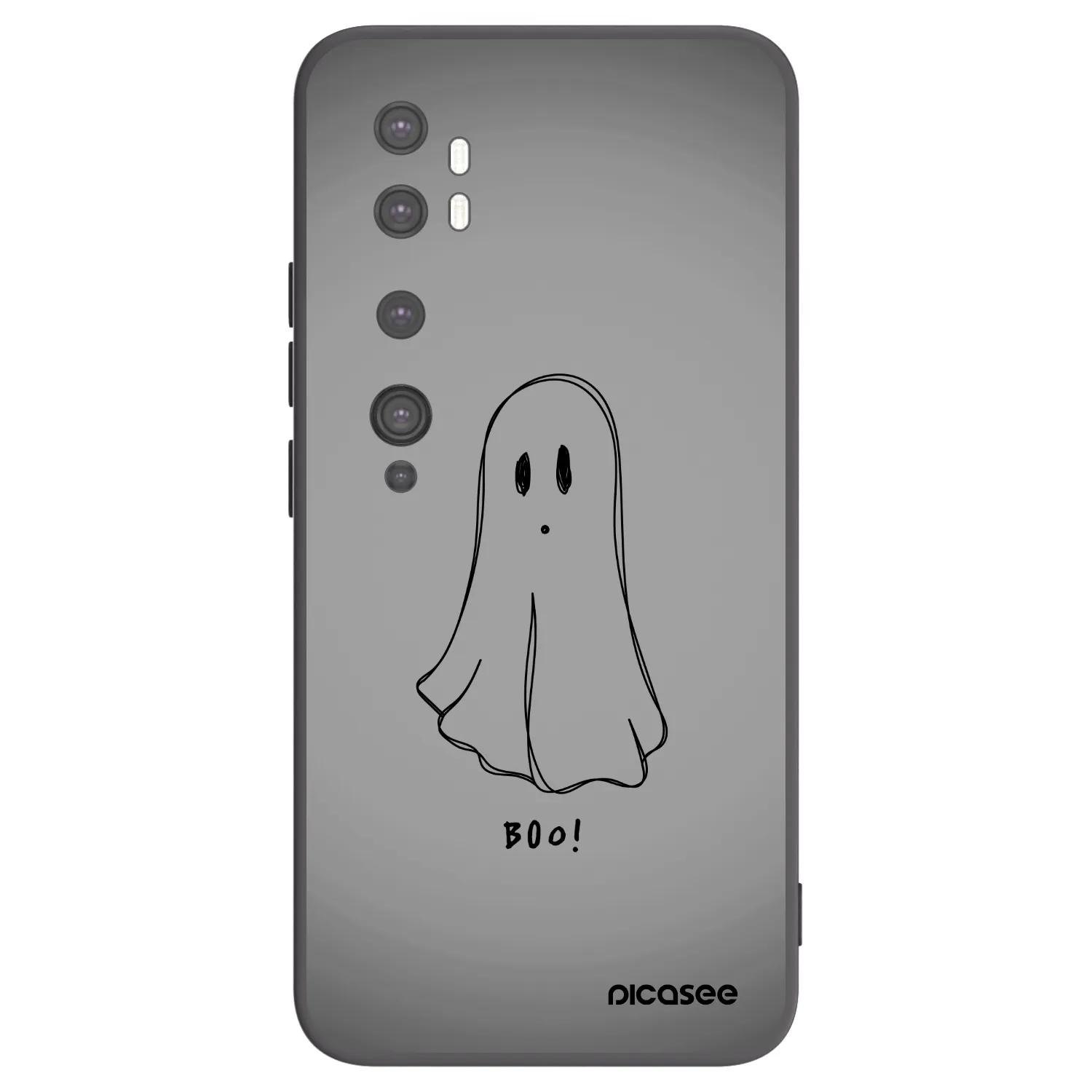 Picasee silikonowe czarne etui na Xiaomi Mi Note 10 (Pro) - Ghost