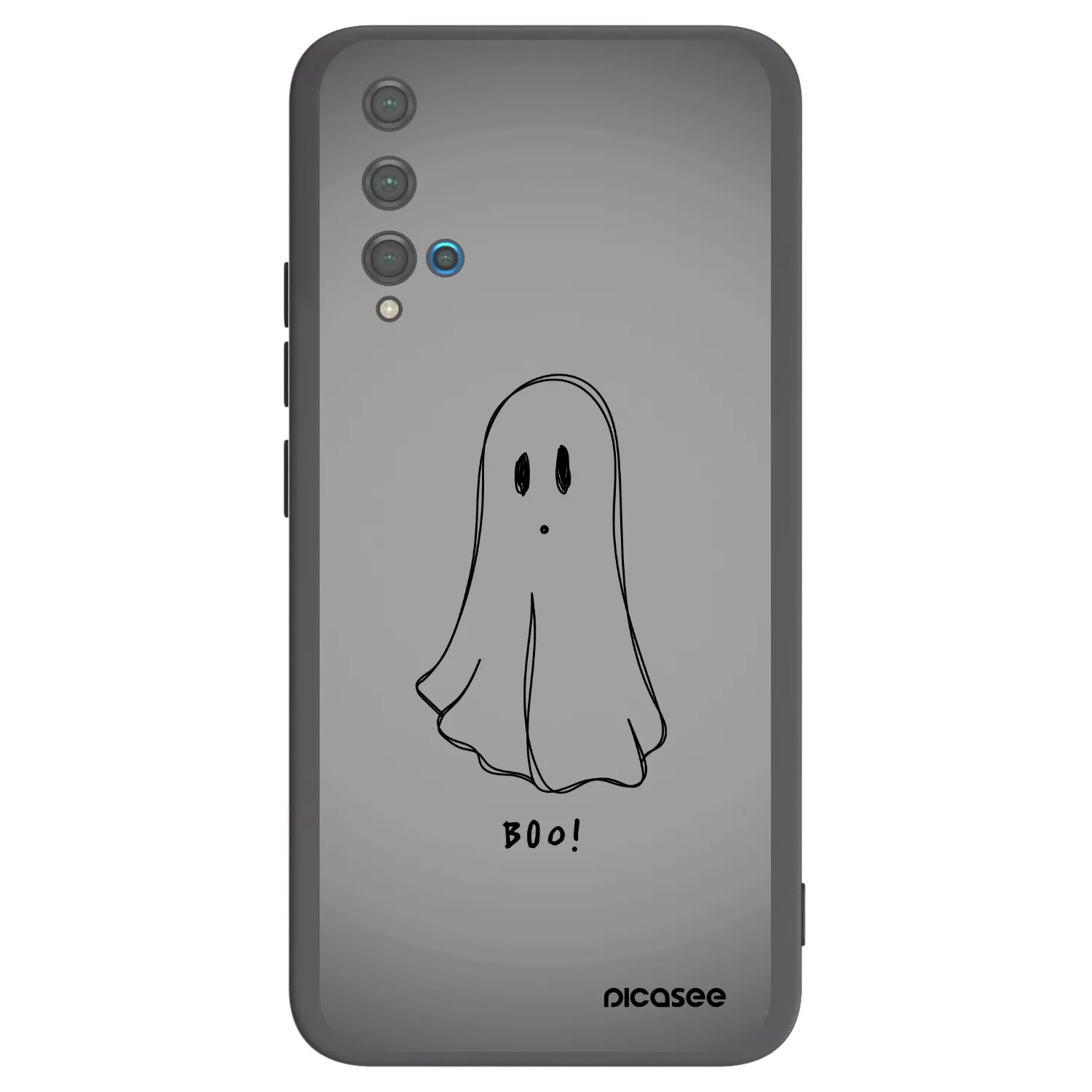 Picasee silikonowe czarne etui na Huawei Nova 5T - Ghost