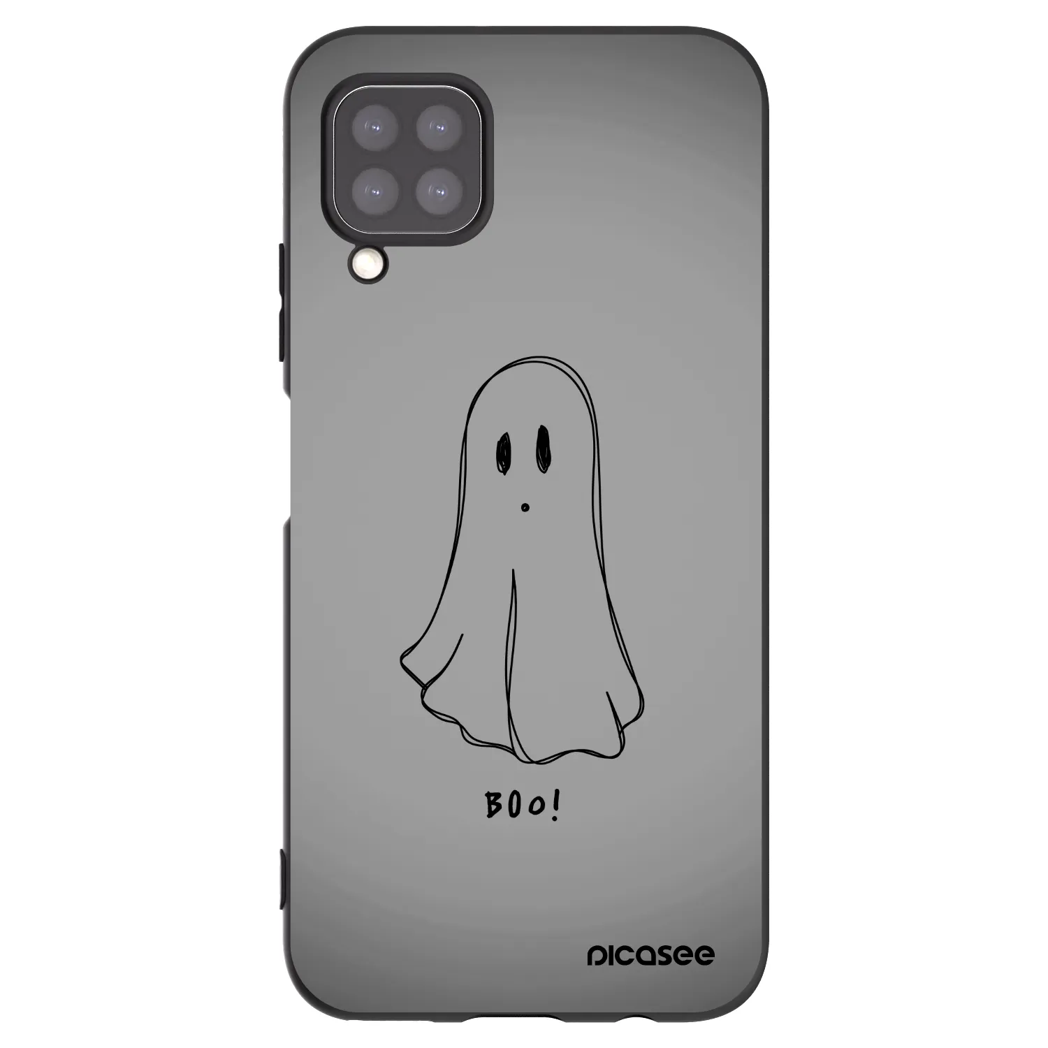 Picasee silikonowe czarne etui na Huawei P40 Lite - Ghost
