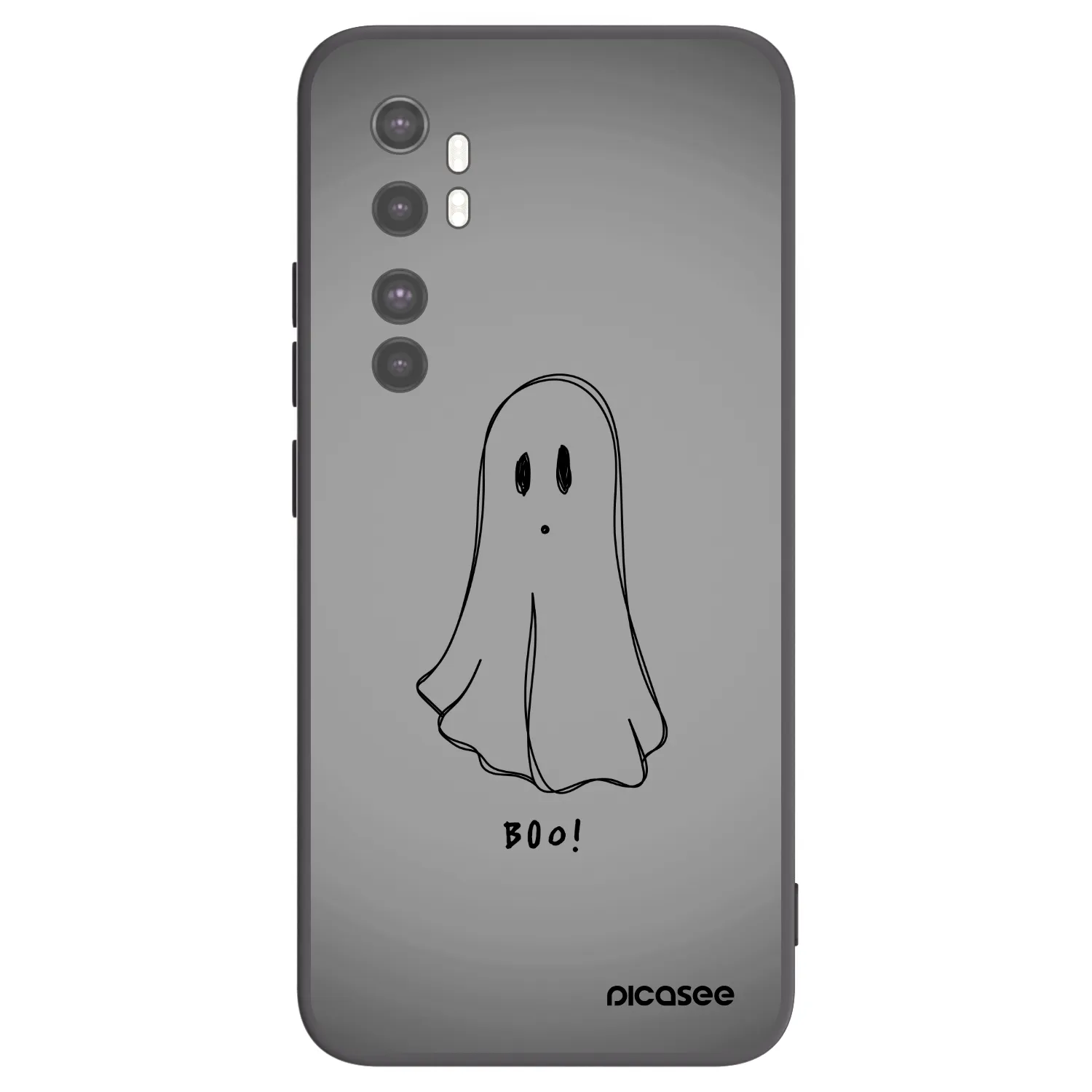 Picasee silikonowe czarne etui na Xiaomi Mi Note 10 Lite - Ghost