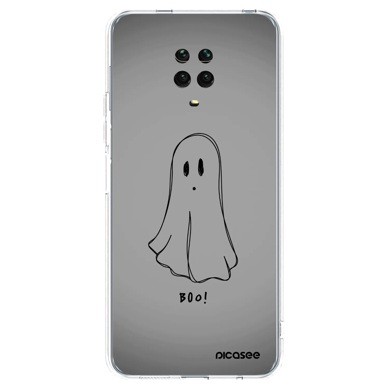 Picasee silikonowe przeźroczyste etui na Xiaomi Redmi Note 9S - Ghost