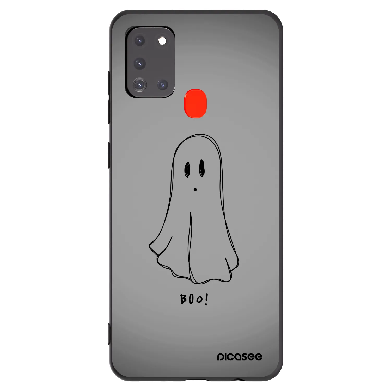 Picasee silikonowe czarne etui na Samsung Galaxy A21s - Ghost