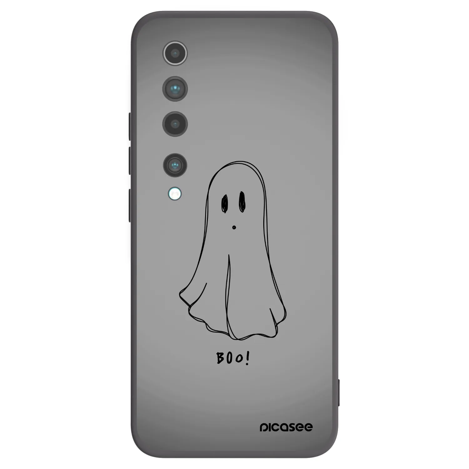 Picasee silikonowe czarne etui na Xiaomi Mi 10 - Ghost