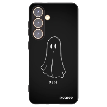 Picasee silikonowe czarne etui na Samsung Galaxy S24 S921B 5G - Ghost 2