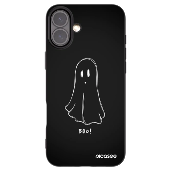 Picasee silikonowe czarne etui na Apple iPhone 16 Plus - Ghost 2