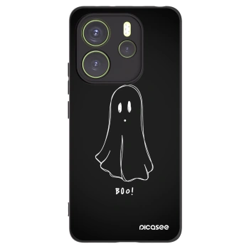 Picasee silikonowe czarne etui na Xiaomi Redmi Note 14 4G - Ghost 2