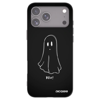 Picasee silikonowe czarne etui na Apple iPhone 17 Pro Max - Ghost 2