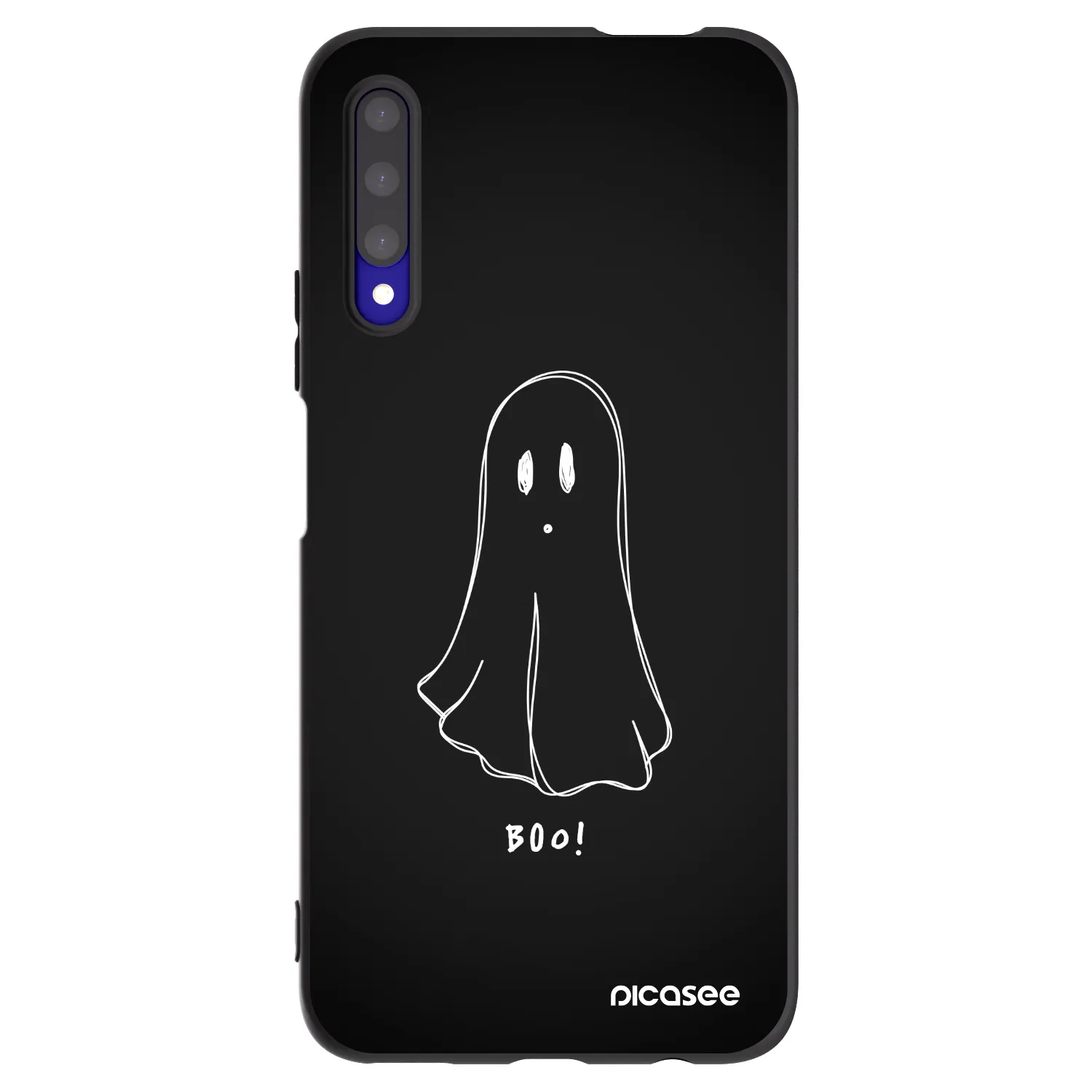 Picasee silikonowe czarne etui na Honor 9X Pro - Ghost 2