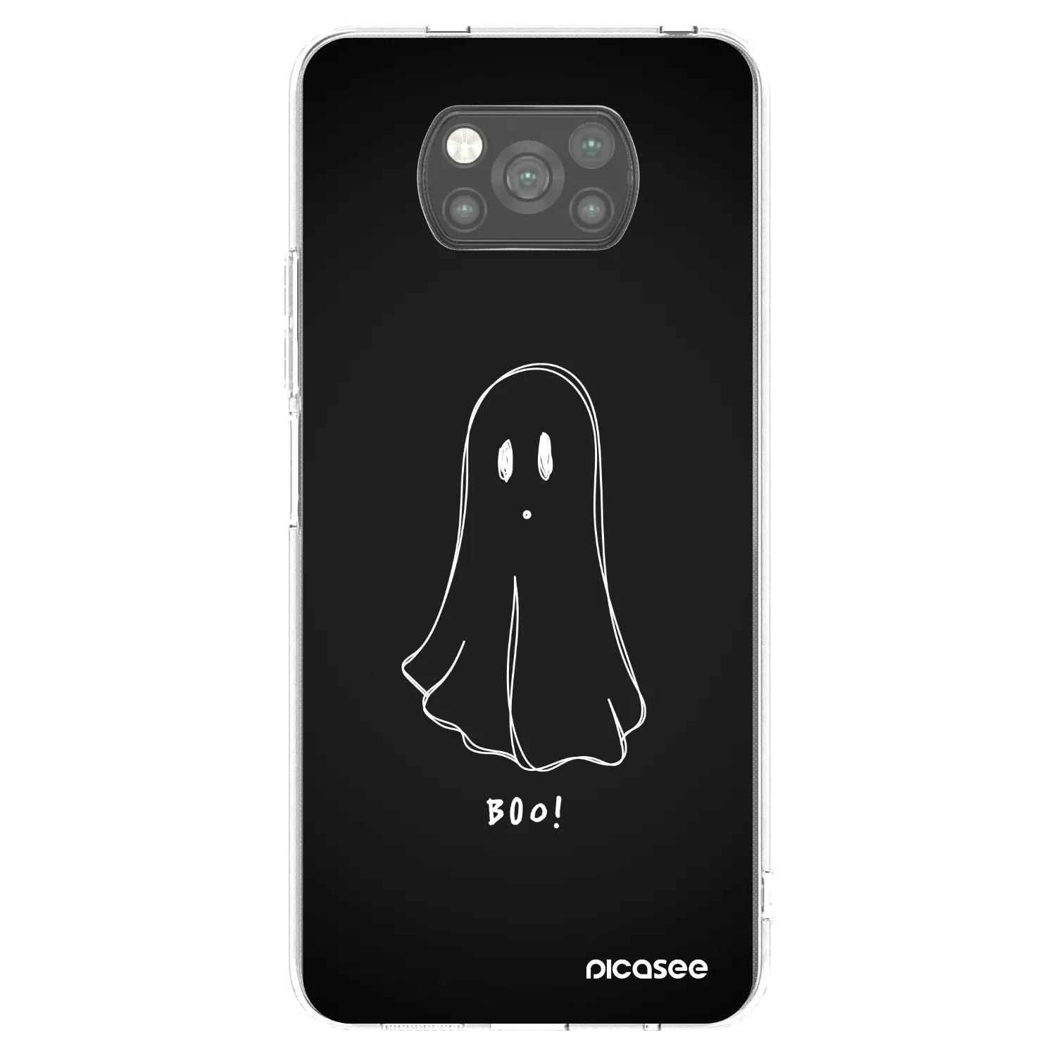 Picasee silikonowe czarne etui na Xiaomi Poco X3 - Ghost 2