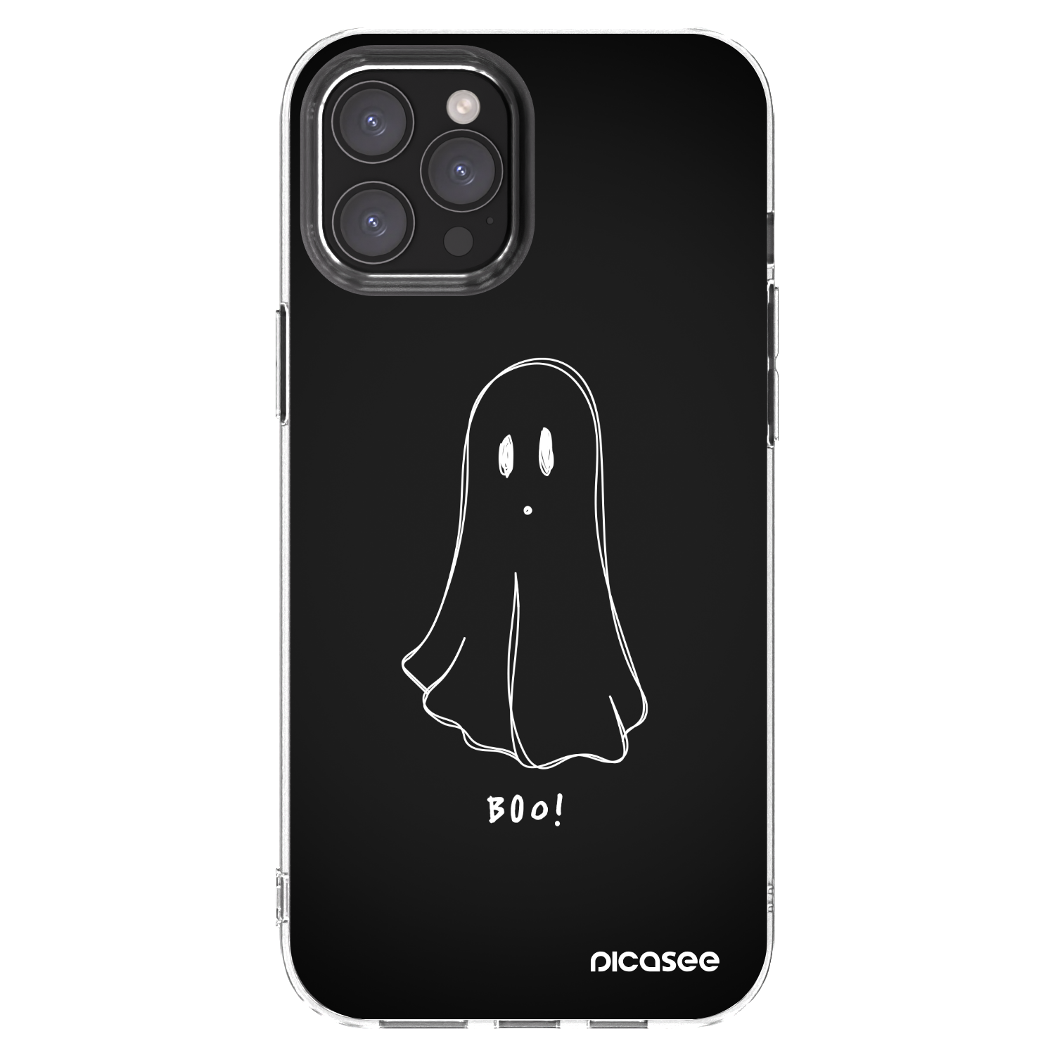Picasee silikonowe przeźroczyste etui na Apple iPhone 12 Pro Max - Ghost 2
