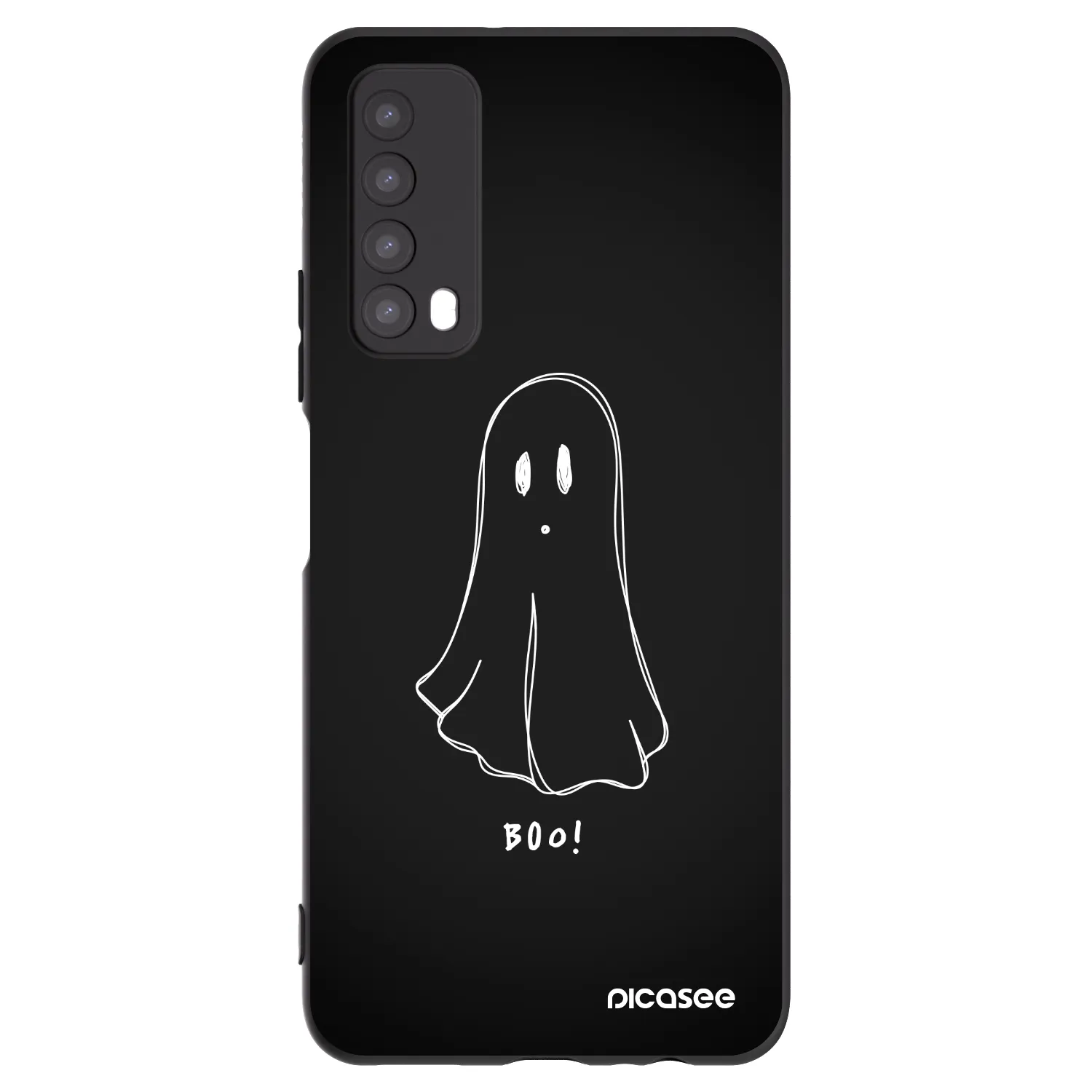 Picasee silikonowe czarne etui na Huawei P Smart 2021 - Ghost 2