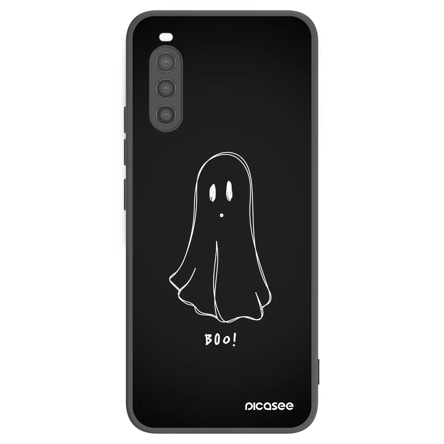 Picasee silikonowe czarne etui na Sony Xperia 10 II - Ghost 2