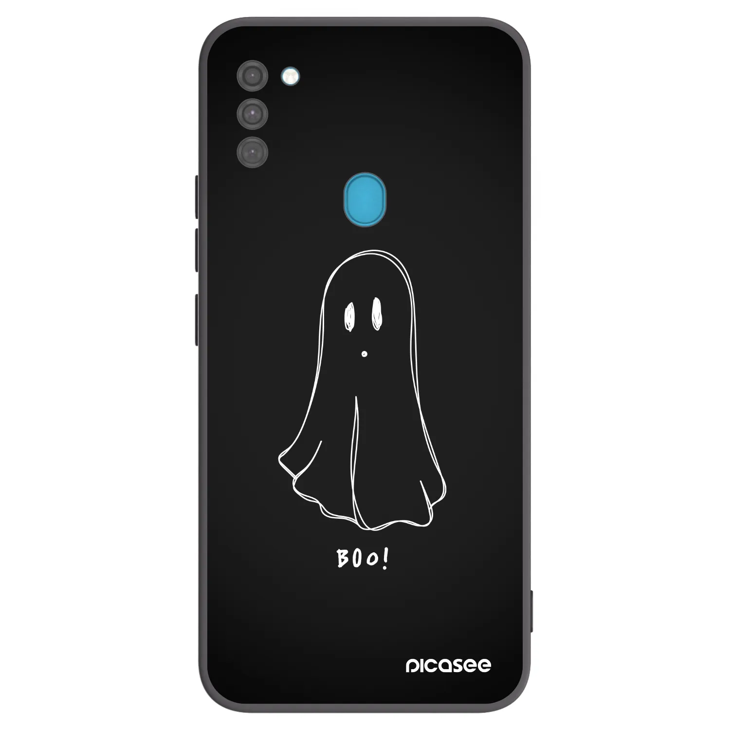 Picasee silikonowe czarne etui na Samsung Galaxy M11 - Ghost 2