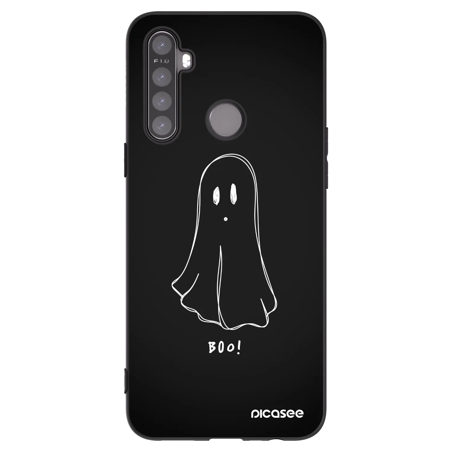 Picasee silikonowe czarne etui na Realme 6i - Ghost 2