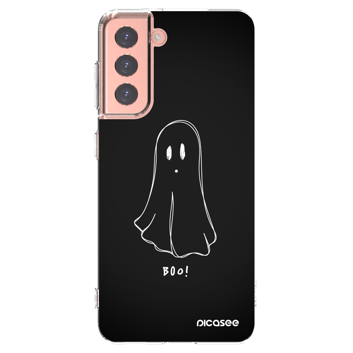 Picasee silikonowe przeźroczyste etui na Samsung Galaxy S21 5G G991B - Ghost 2