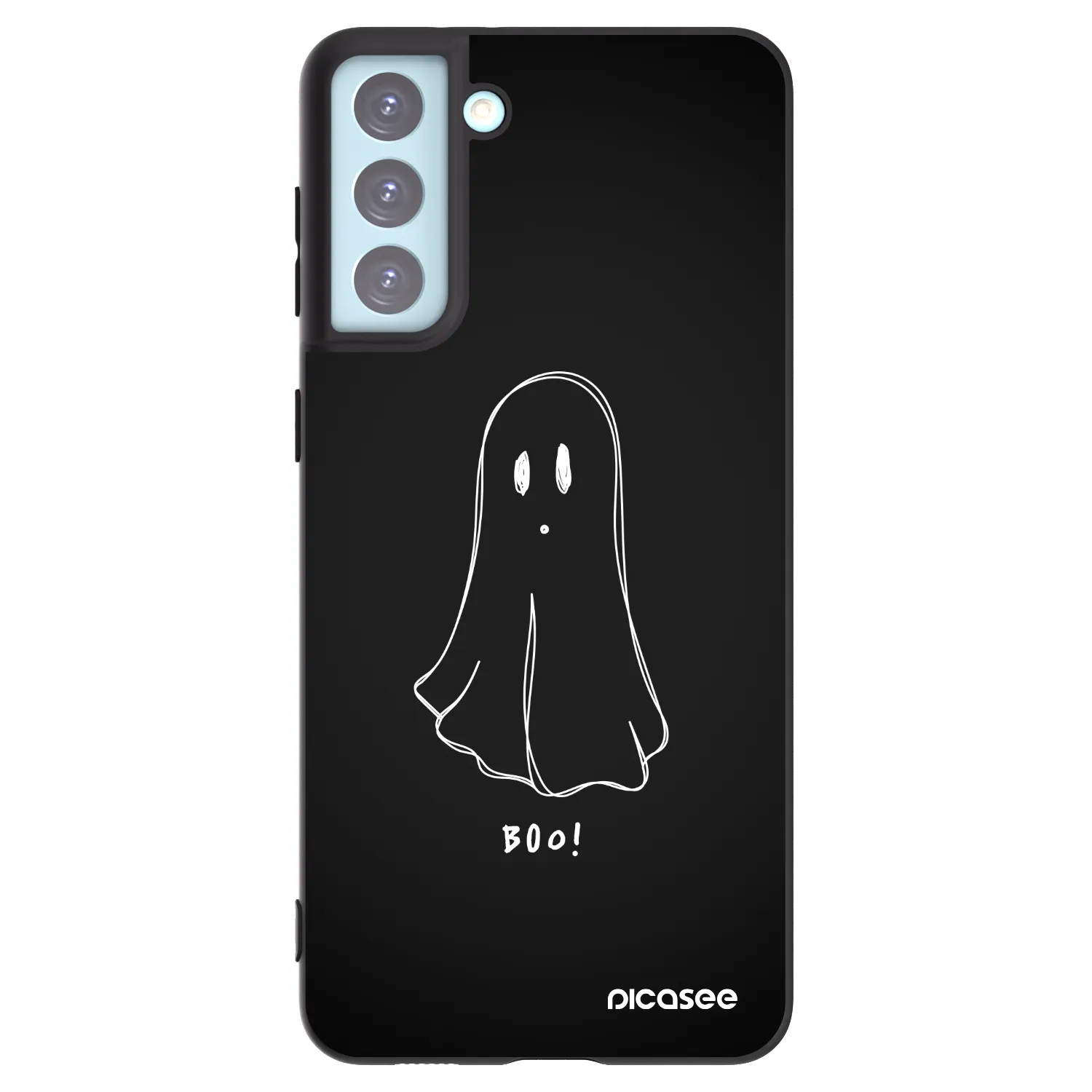 Picasee silikonowe czarne etui na Samsung Galaxy S21+ 5G G996F - Ghost 2
