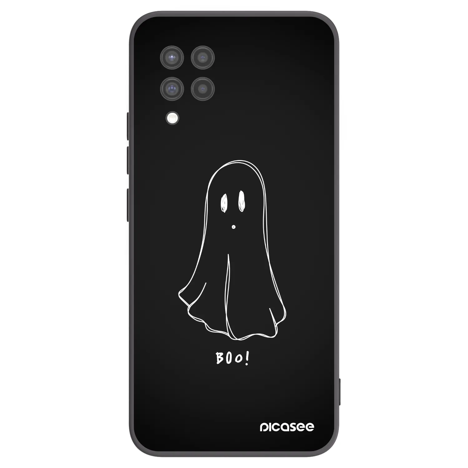 Picasee silikonowe czarne etui na Samsung Galaxy A42 A426B - Ghost 2