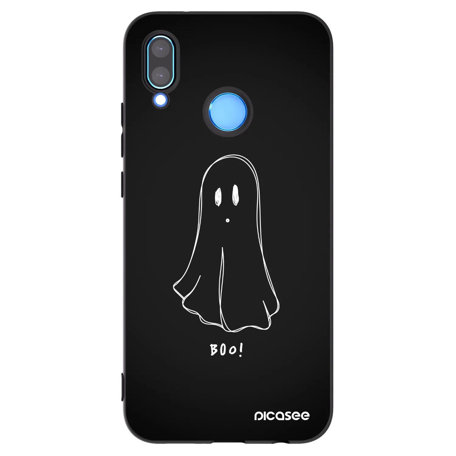 Picasee silikonowe czarne etui na Huawei P20 Lite - Ghost 2
