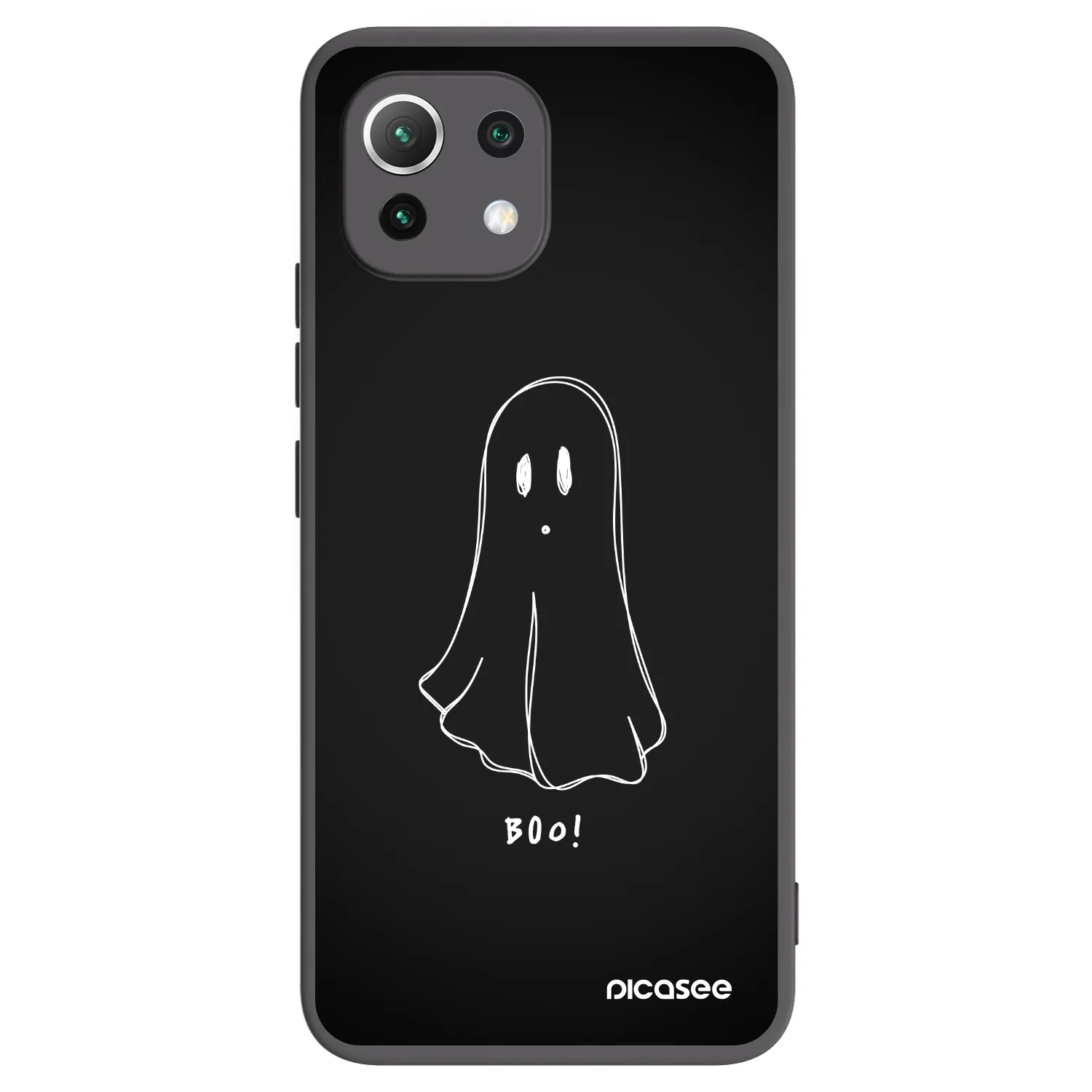 Picasee silikonowe czarne etui na Xiaomi Mi 11 Lite - Ghost 2