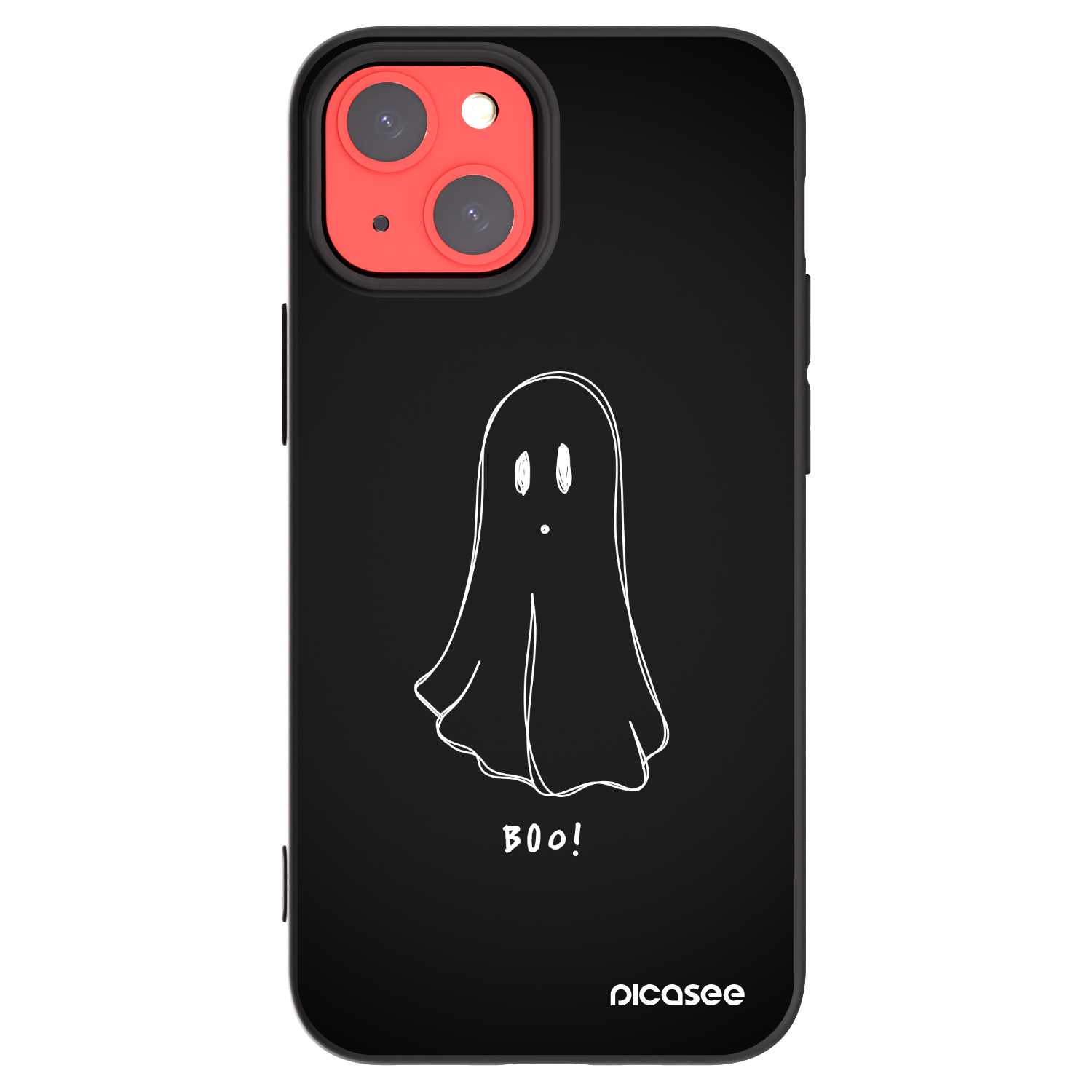 Picasee silikonowe czarne etui na Apple iPhone 13 mini - Ghost 2
