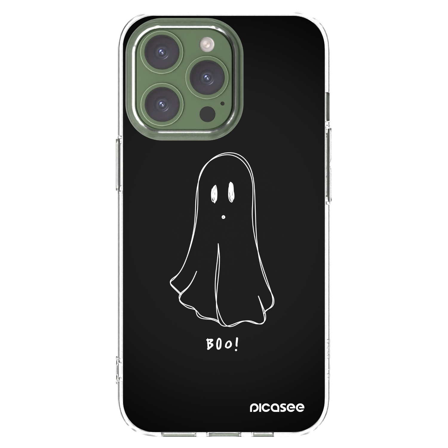Picasee silikonowe przeźroczyste etui na Apple iPhone 13 Pro - Ghost 2