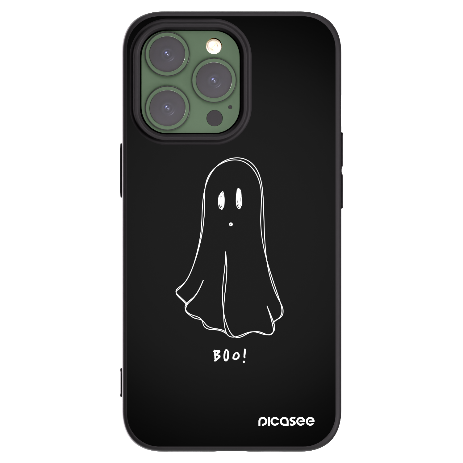 Picasee silikonowe czarne etui na Apple iPhone 13 Pro - Ghost 2