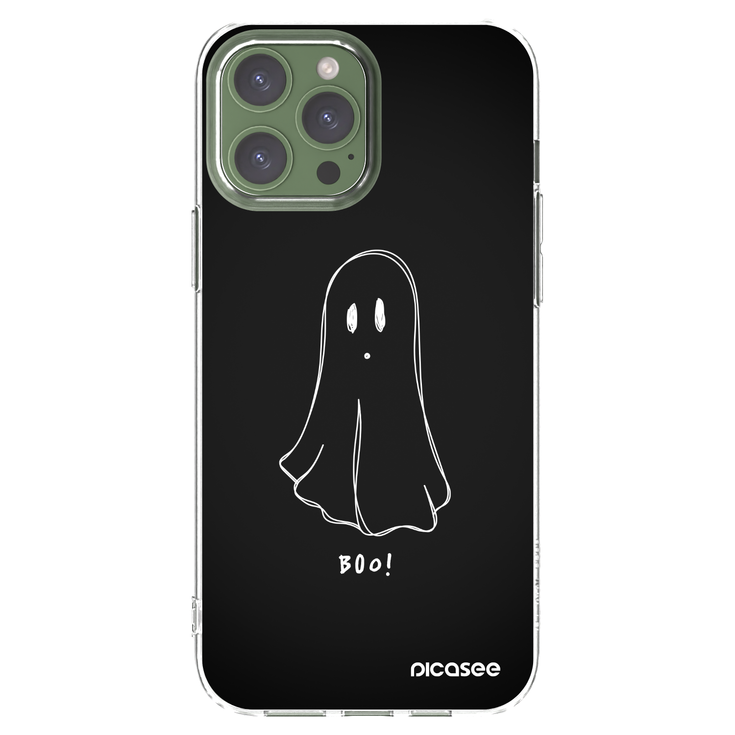 Picasee silikonowe przeźroczyste etui na Apple iPhone 13 Pro Max - Ghost 2