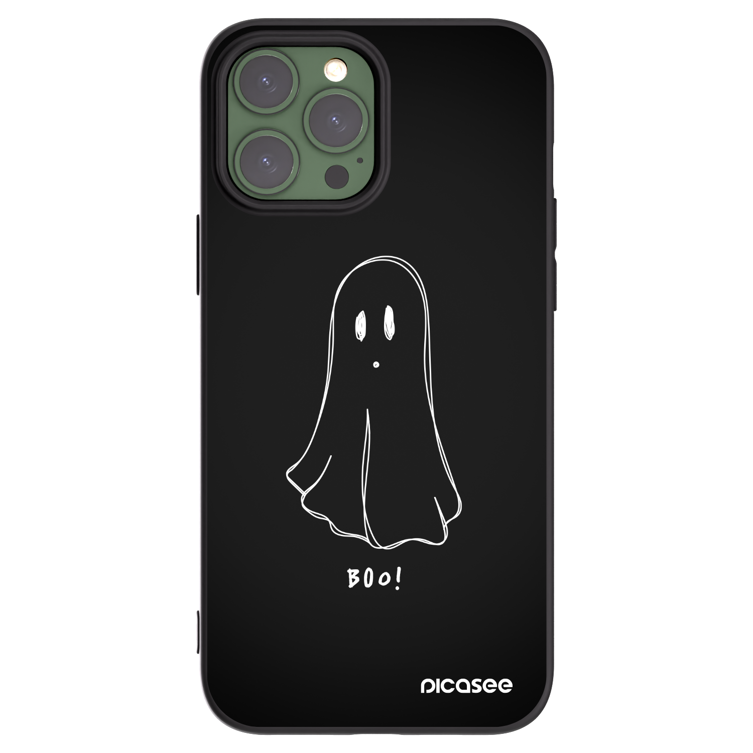 Picasee silikonowe czarne etui na Apple iPhone 13 Pro Max - Ghost 2