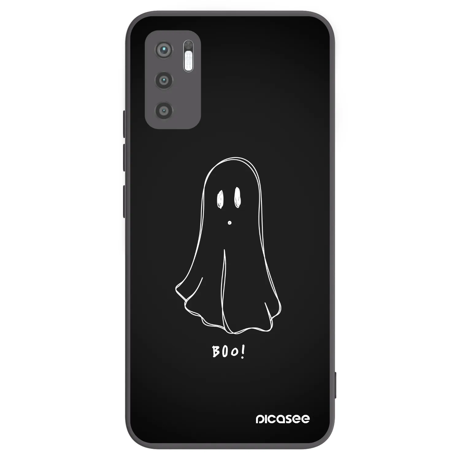 Picasee silikonowe czarne etui na Xiaomi Redmi Note 10 5G - Ghost 2