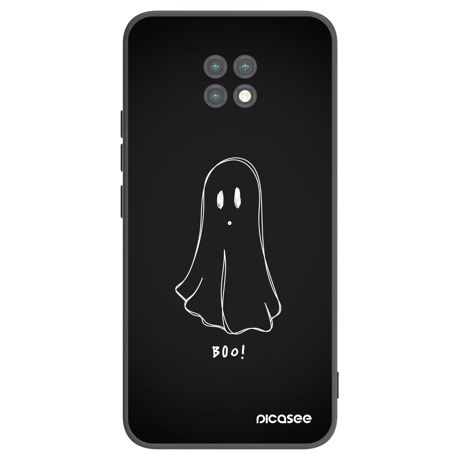 Picasee silikonowe czarne etui na Xiaomi Redmi Note 9T - Ghost 2