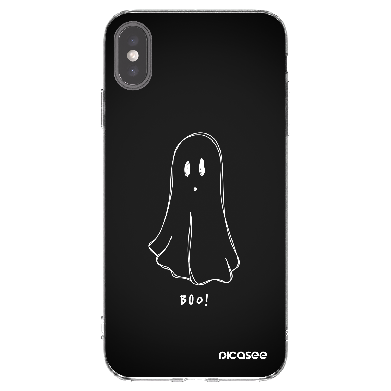 Picasee silikonowe przeźroczyste etui na Apple iPhone XS Max - Ghost 2