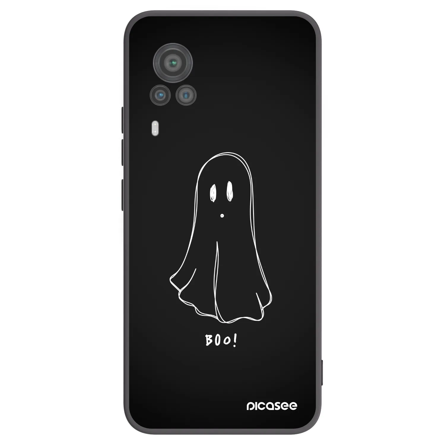 Picasee silikonowe czarne etui na Vivo X60 Pro 5G - Ghost 2