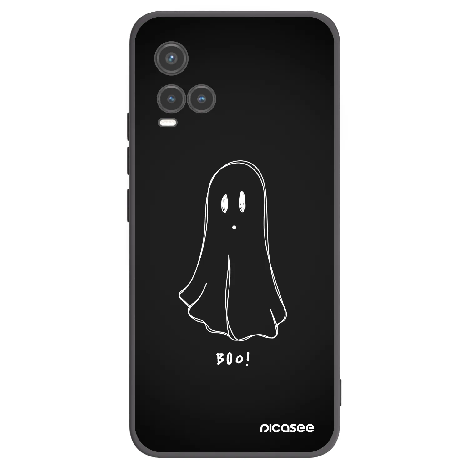 Picasee silikonowe czarne etui na Vivo Y33s - Ghost 2