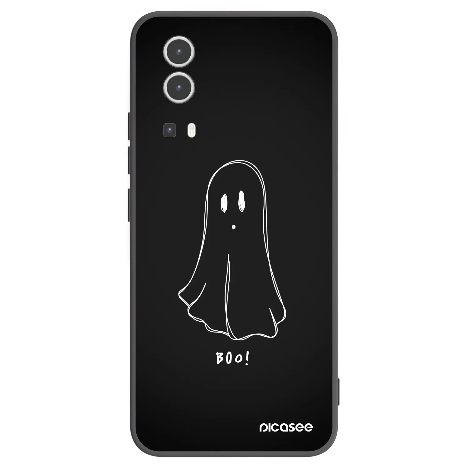 Picasee silikonowe czarne etui na Vivo Y72 5G - Ghost 2