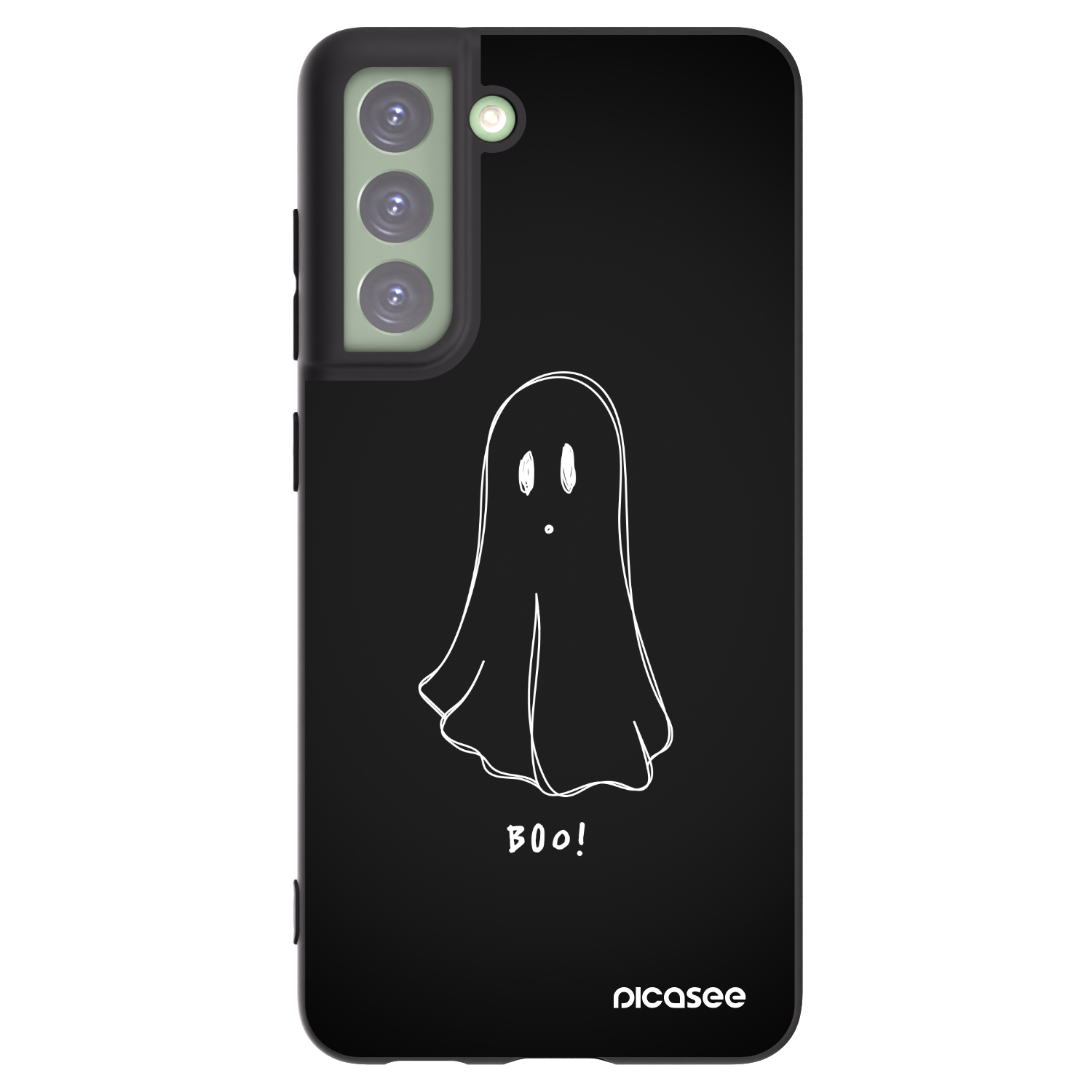 Picasee silikonowe czarne etui na Samsung Galaxy S21 FE 5G - Ghost 2