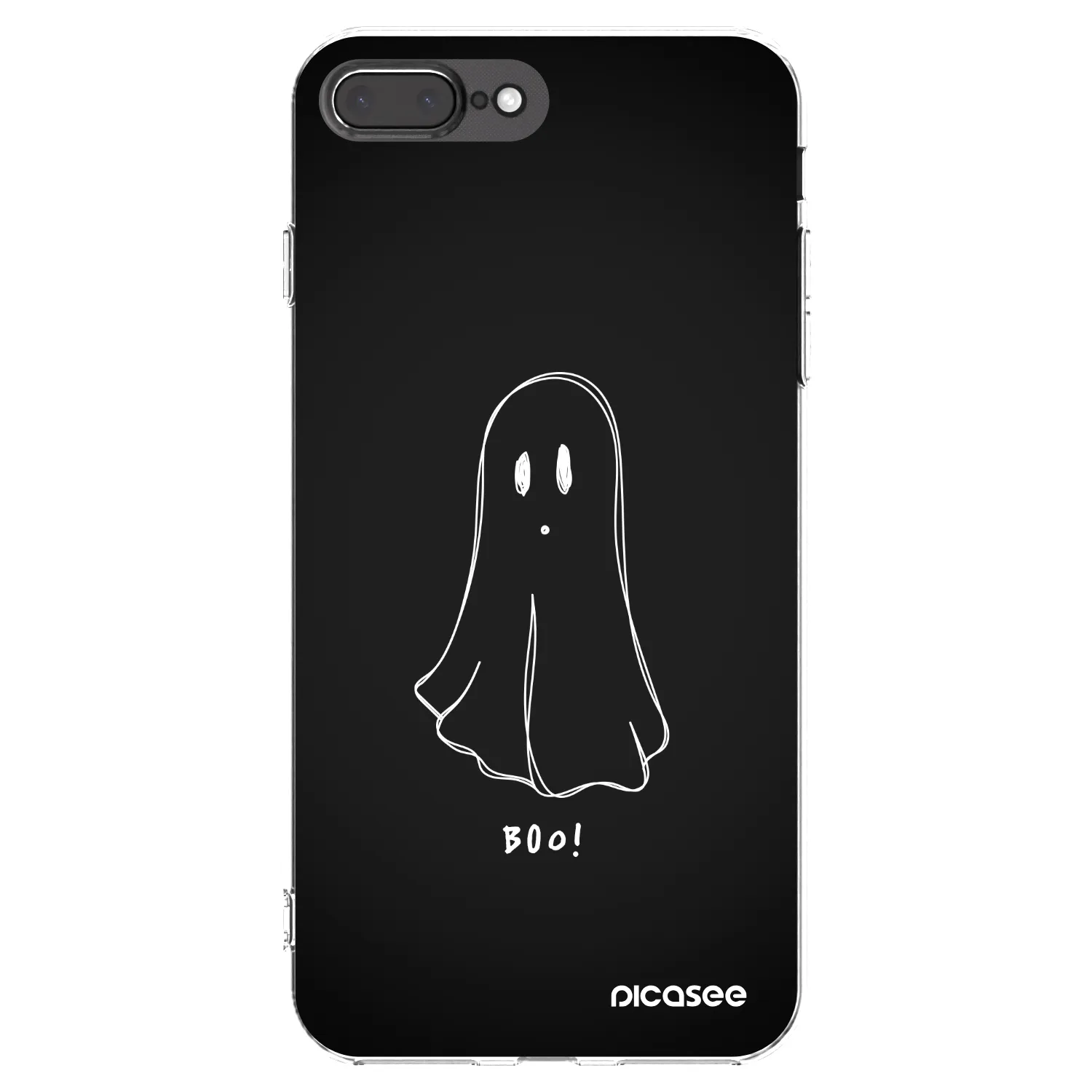 Picasee silikonowe przeźroczyste etui na Apple iPhone 7 Plus - Ghost 2