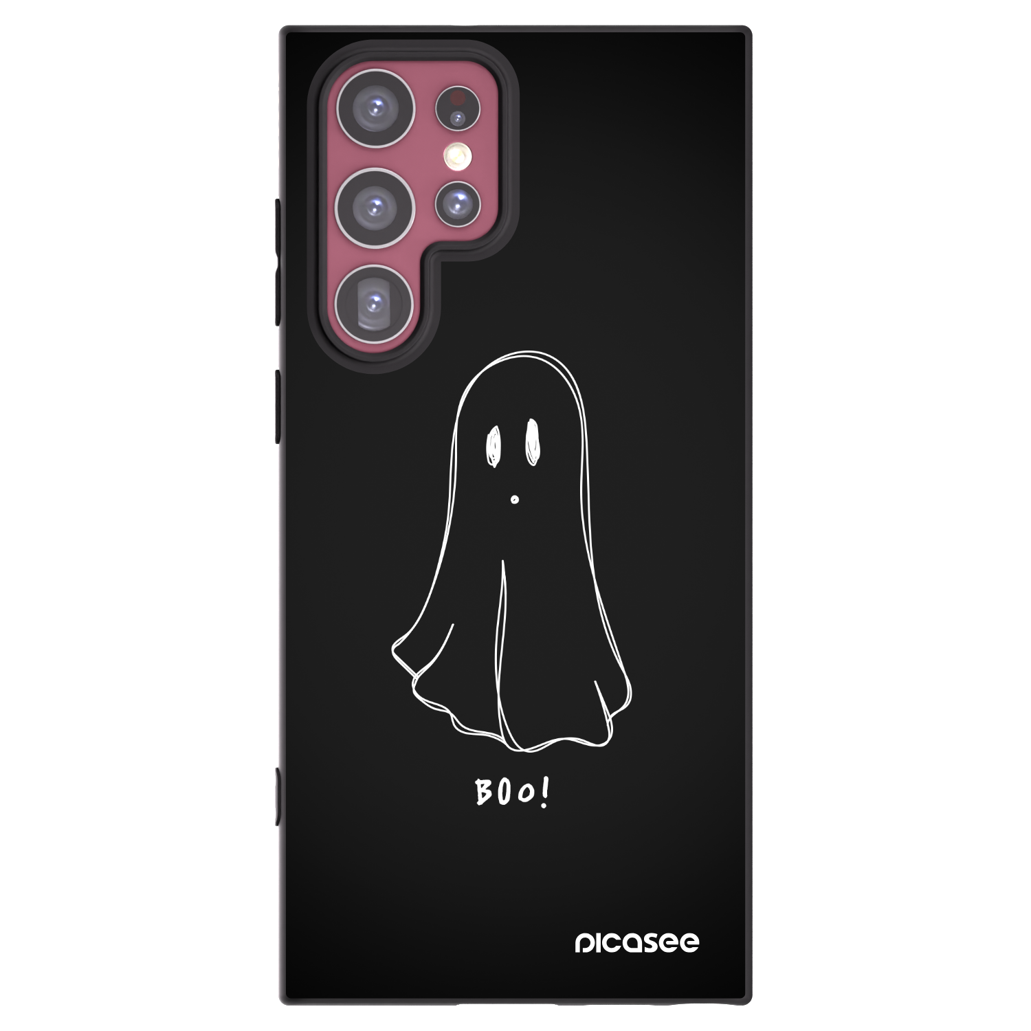 Picasee silikonowe czarne etui na Samsung Galaxy S22 Ultra 5G - Ghost 2